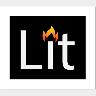 Lit artistic typographic logo Posters and Art